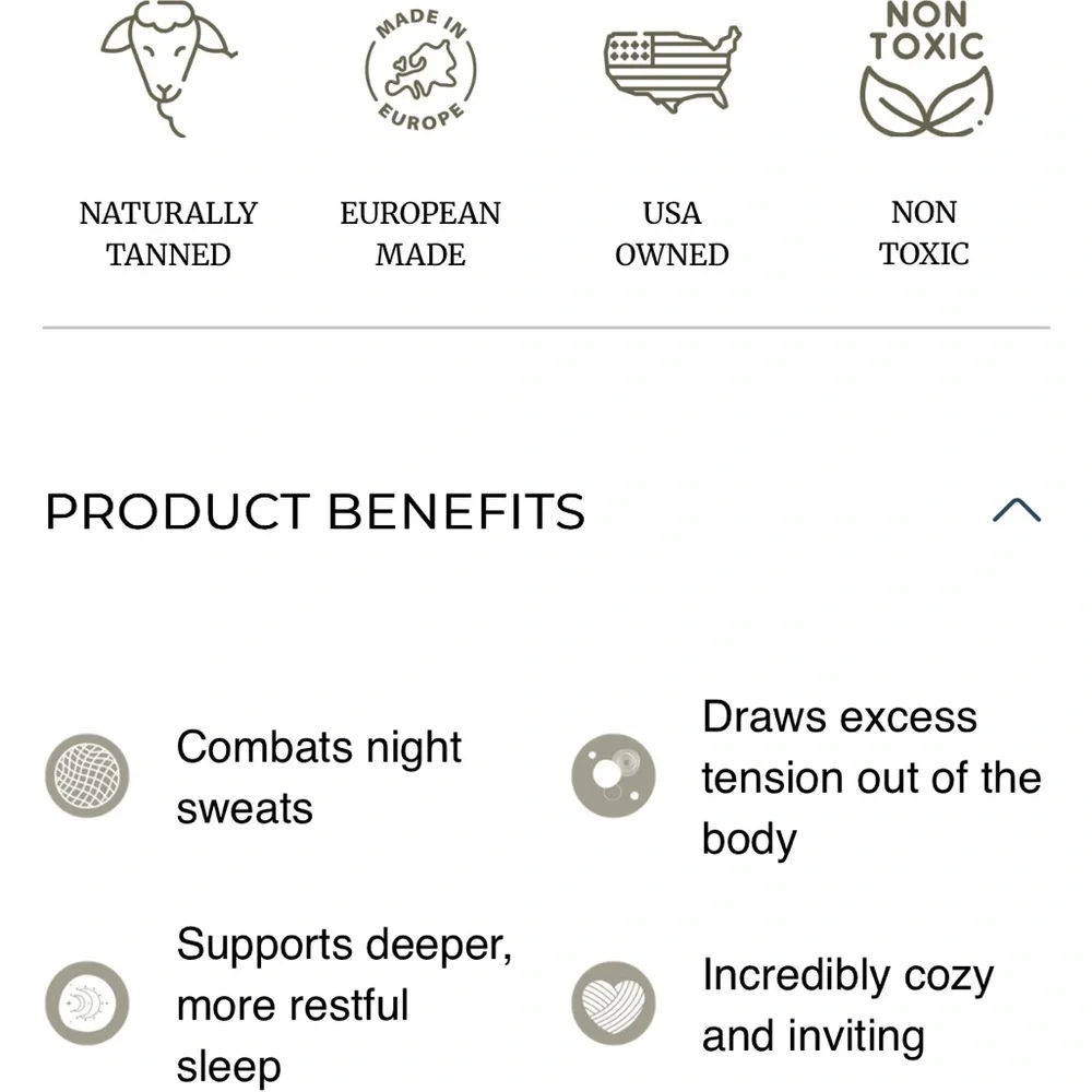 Cozy Organic Sheepskin Mattress Cover Queen Size
